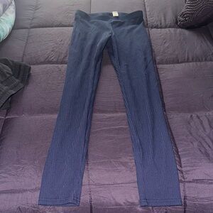 Uniqlo Deep Blue Ribbed Leggings
